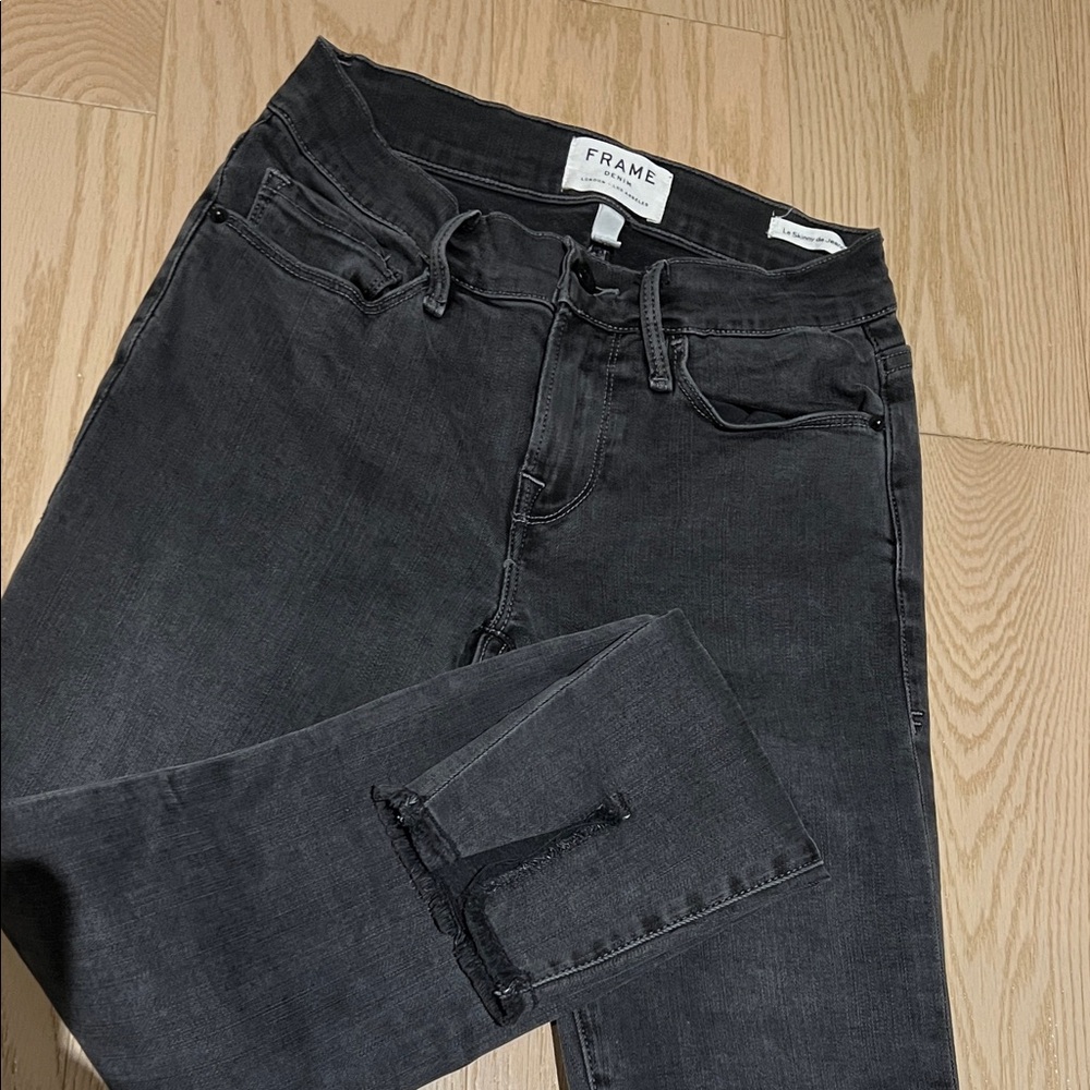 Frame Denim Women's Charcoal Skinny Jeans